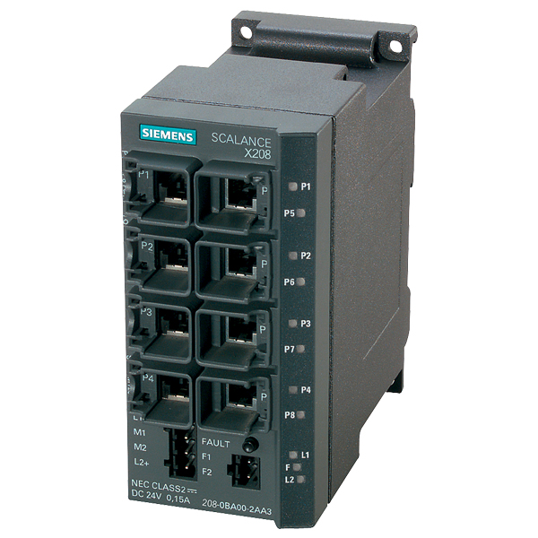 6GK5208-0BA10-2AA3 New Siemens SCALANCE X208 Manageable Industrial Ethernet Switch